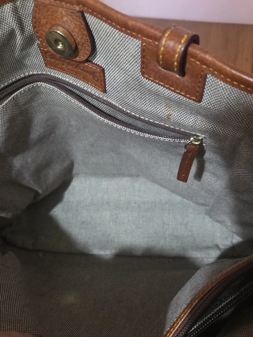 Vintage Y2k Dooney And Bourke Bella Shopper Bag Blue And Brown Suede 2001
